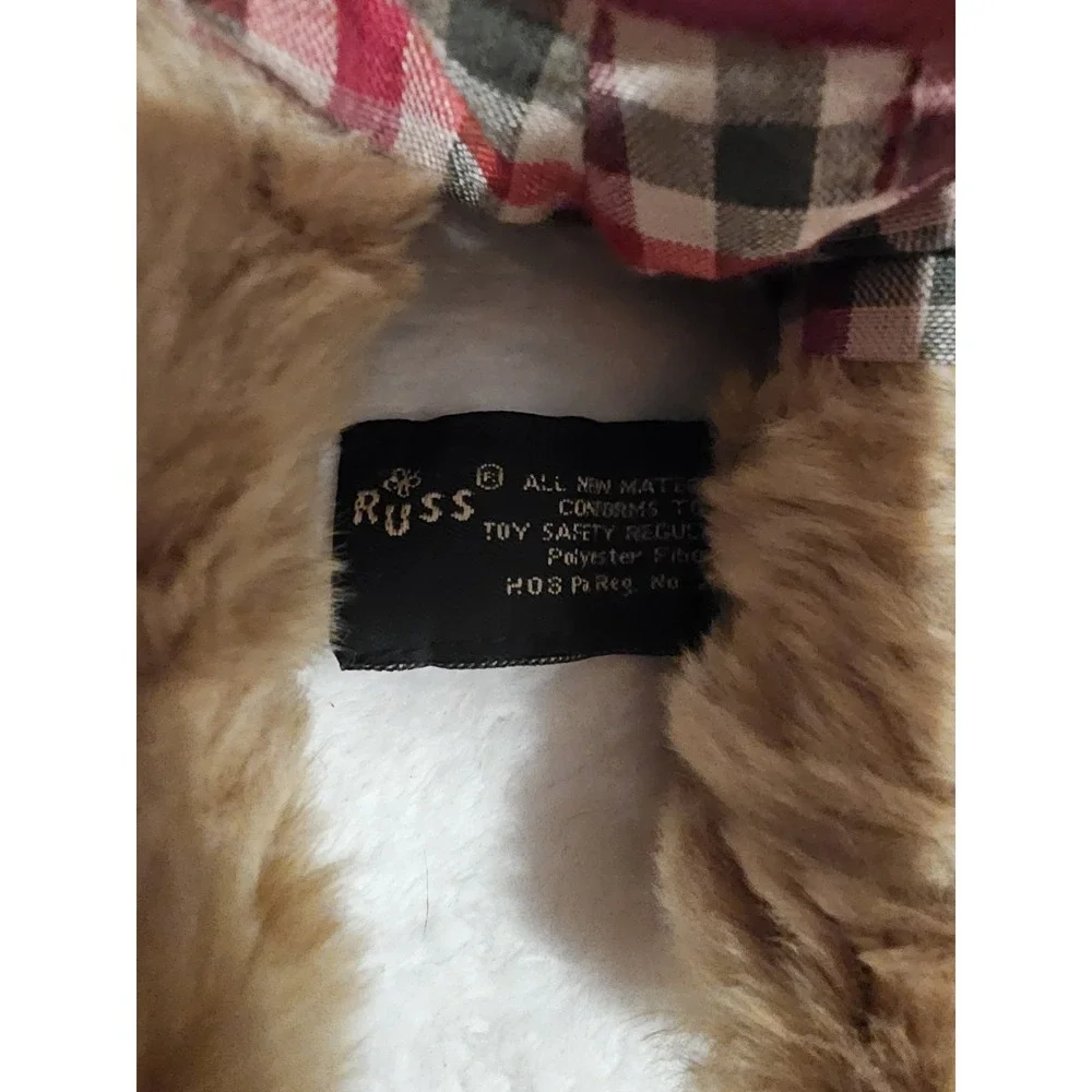 Russ CHIP Plush Teddy Bear Golfer Outfit Backpack Plaid‎ Shorts 8